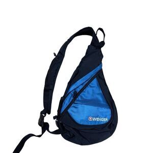 Wenger Blue and Black Belt Bag with Adjustable Strap and Sleek Design